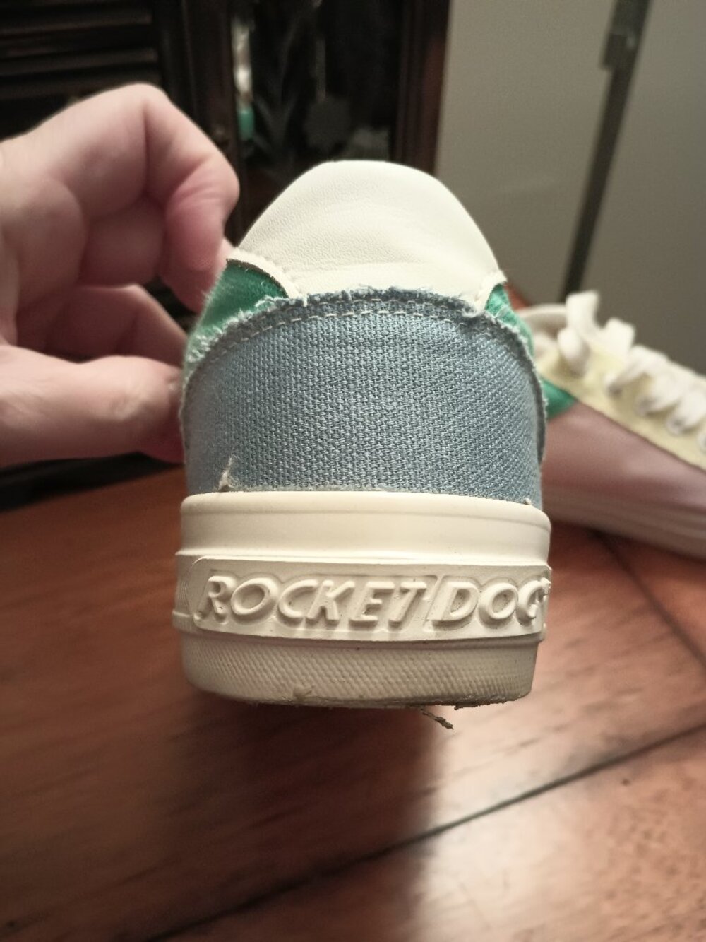 Rocket Dog Pastel Multicolor Canvas Sneakers - Pink, Yellow & Green Size 8 - Picture 9 of 10